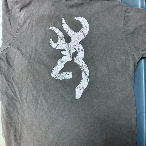 Browning Pink Short Sleeve T-Shirt Casual Style - Picture 3 of 3